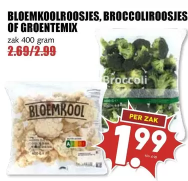 BLOEMKOOLROOSJES, BROCCOLIROOSJES OF GROENTEMIX