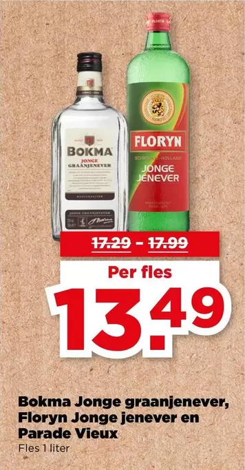 Jonge graanjenever, Jonge jenever en Parade Vieux