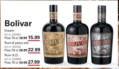 Cream, Rum 8 years old, Rum X.O.