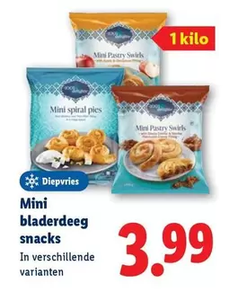 Mini bladerdeeg snacks