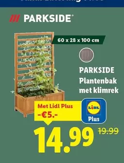 Plantenbak met klimrek
