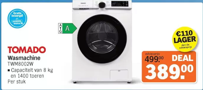 De - Wasmachine TWM8002W