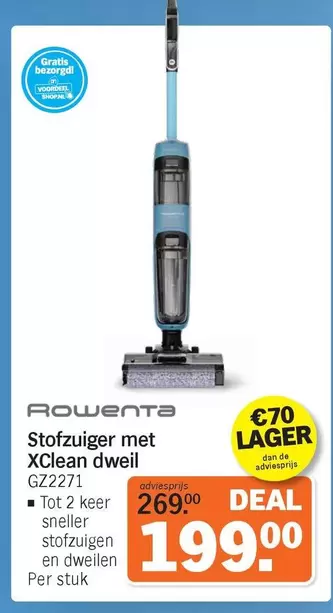 Rowenta - Stofzuiger met XClean dweil GZ2271