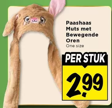 one - Paashaas Muts met Bewegende Oren