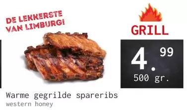 De - Warme gegrilde spareribs