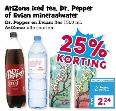Pepper - iced tea, Dr.  of Evian mineraalwater