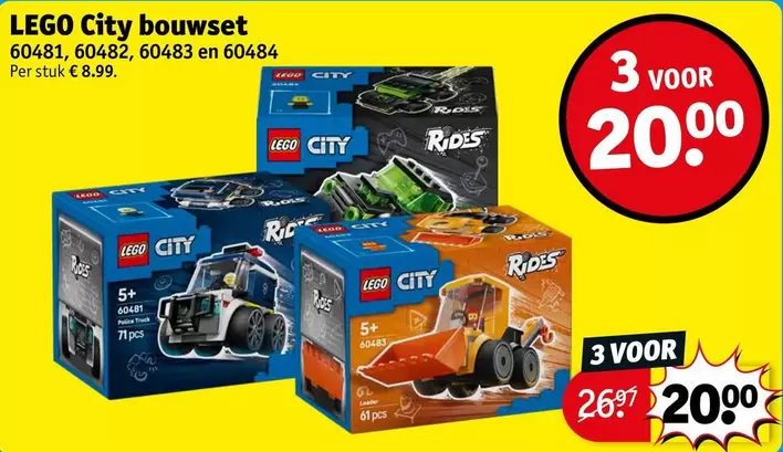 Lego - City bouwset 60481, 60482, 60483 en 60484