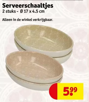 De - Serveerschaaltjes