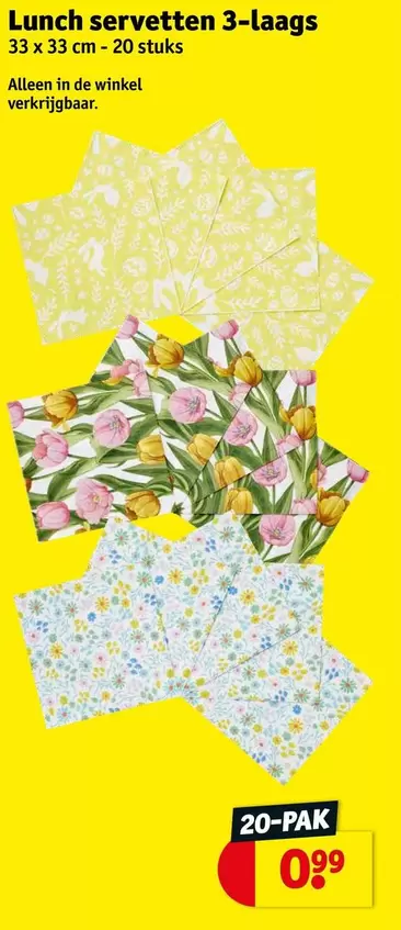 De - Lunch servetten 3-laags