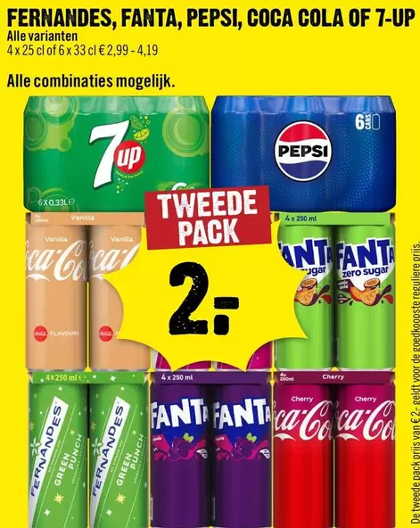 De - FANTA, PEPSI, COCA COLA OF 7-UP