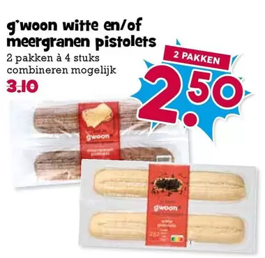 witte en/of meergranen pistolets