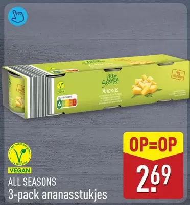 ALL SEASONS 3-pack ananasstukjes