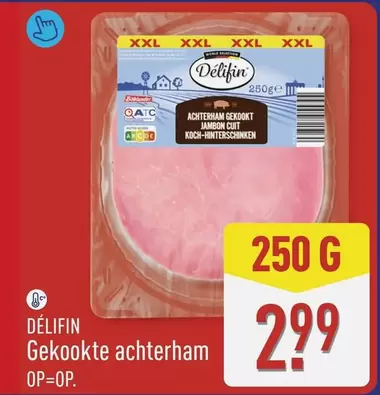 Gekookte achterham