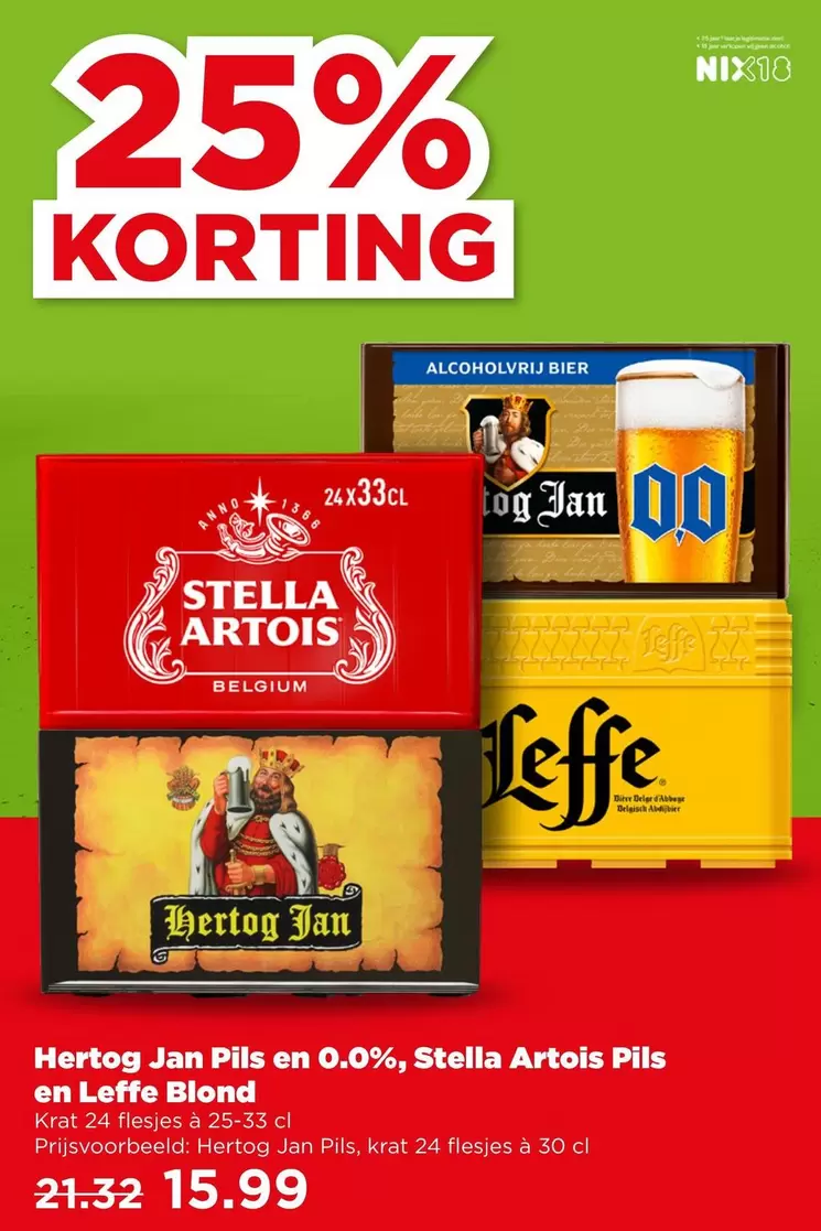 Stella - Pilsen 0.0%,  Artois Piis en Leffe Blond