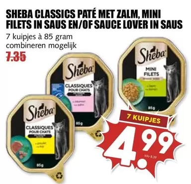 CLASSICS PATÉ MET ZALM, MINI FILETS IN SAUS EN/OF SAUCE LOVER IN SAUS