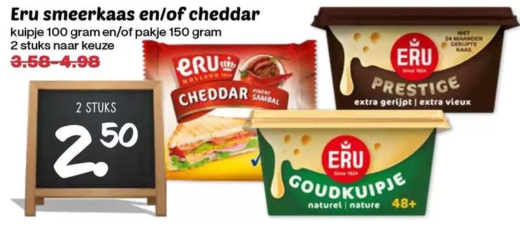 extra - smeerkaas en/of cheddar