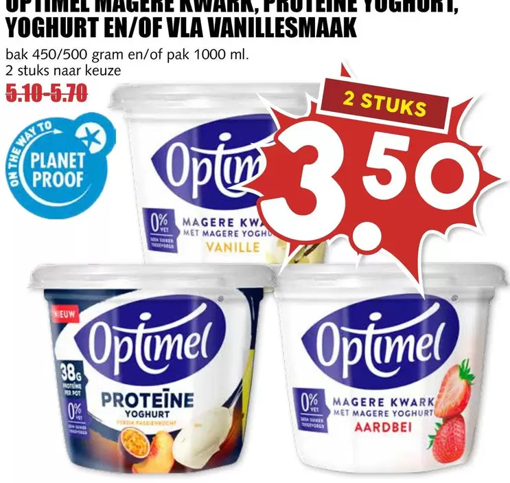 MAGERE KWANK, PROTEINE YOGHURT, YOGHURT EN/OF VLA VANILLESMAAK