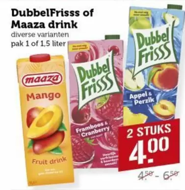 DubbelFrisss of Maaza drink