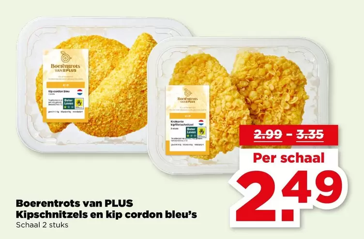 Kipschnitzels en kip cordon bleu's
