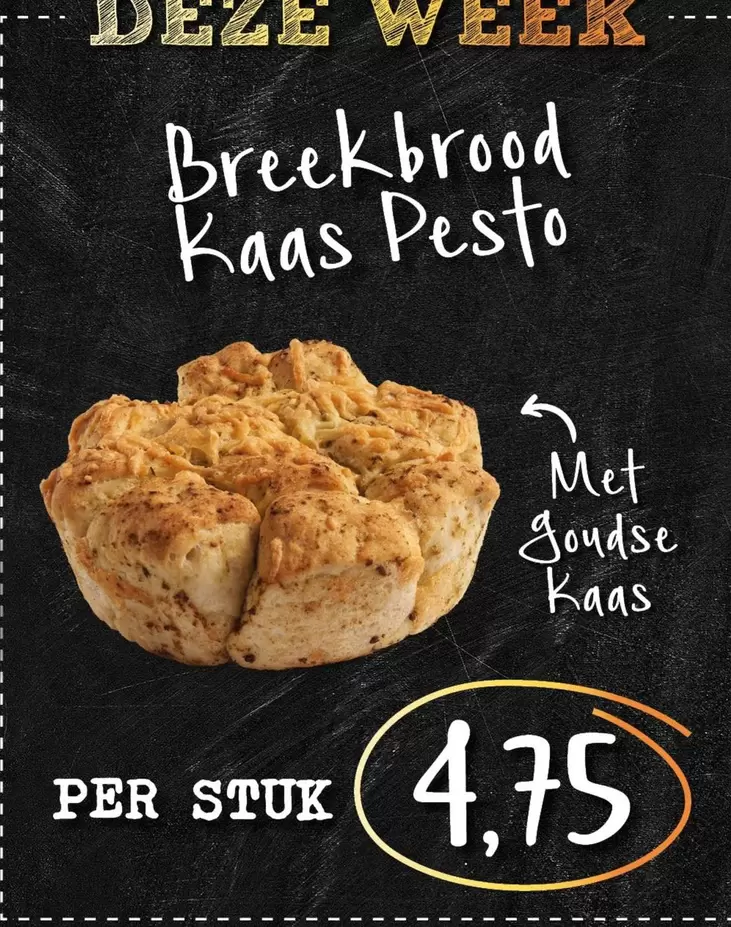 Breekbrood Kaas Pesto