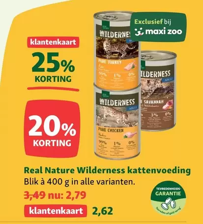 zoo - Real Nature Wilderness kattenvoeding Blik à 400 g