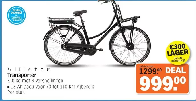 De - E-bike met 3 versnellingen