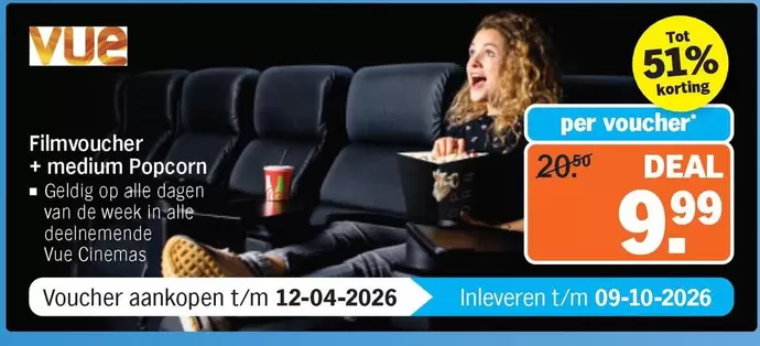 Medium - Film-voucher + medium Popcorn