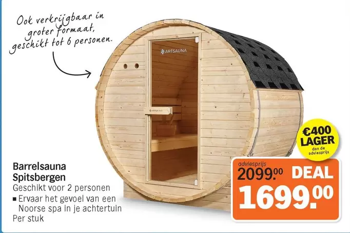 Spa - Barrels auna Spitsbergen