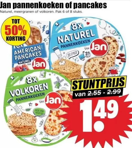 Jan pannenkoeken of pancakes