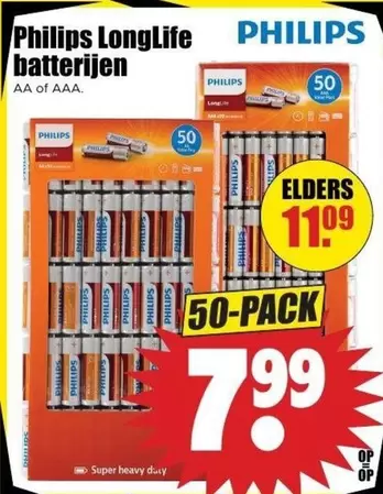 Philips - LongLife Batterijen AA of AAA