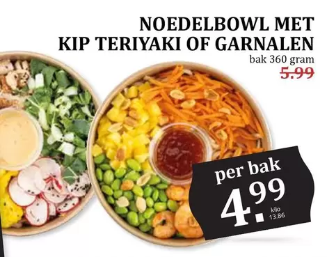 NOEDELBOWL MET KIP TERIYAKI OF GARNALEN