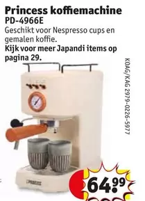 Nespresso - Princess koffiemachine PD-4966E