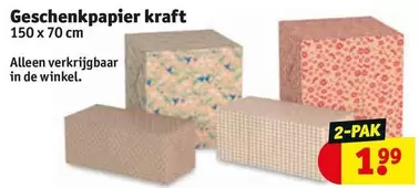 Kraft - Geschenkpapier kraft 150 x 70 cm