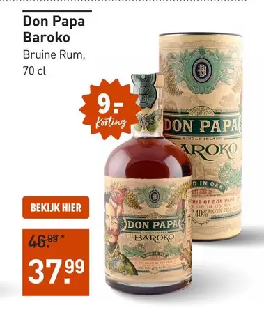Spirit - Don Papa Baroko Bruine Rum