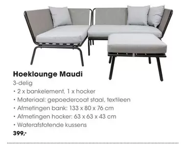 Hoeklounge Maudi 3-delig