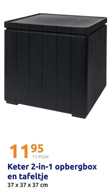 Keter 2-in-1 opbergbox en tafeltje