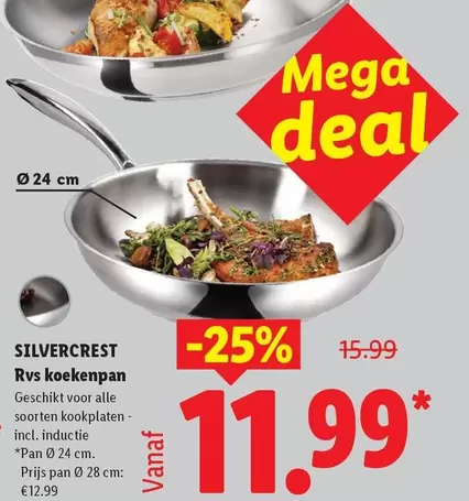 mega - Rvs koekenpan