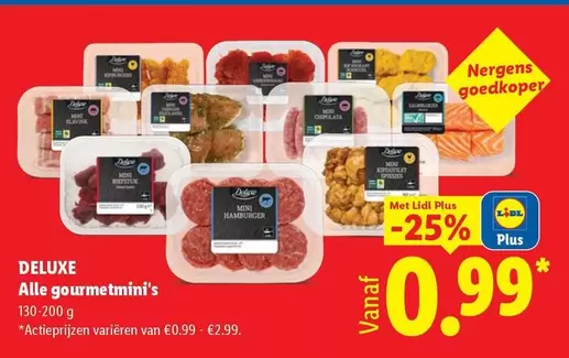Deluxe - Alle gourmetmini's