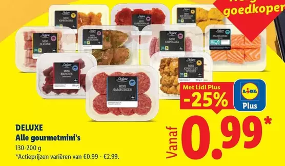 Deluxe - Alle gourmetmini's