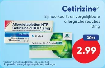 De - Allergietabletten Cetirizine diHCl 10 mg