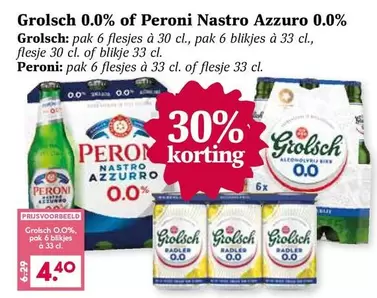 Grolsch -  0.0% of Peroni Nastro Azzurro 0.0%