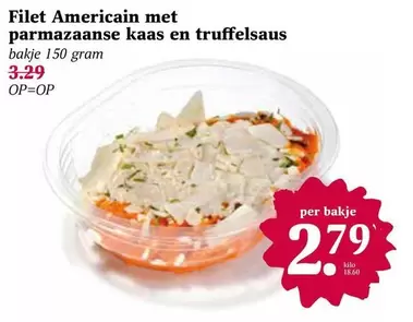 Filet Americain met parmazaanse kaas en truffelsaus