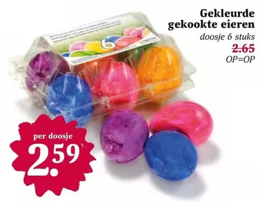 Gekleurde gekookte eieren