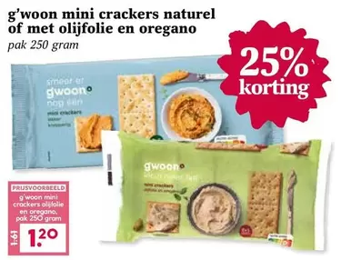 Mini Crackers Naturel Of Met Olijfolie En Oregano
