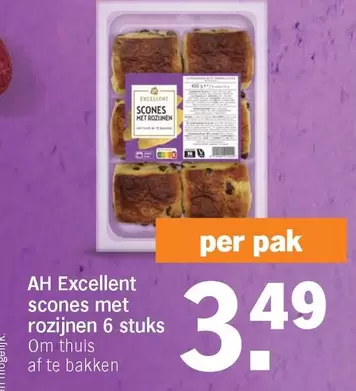 Ah - AH Excellent scones met rozijnen