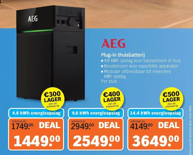 AEG - Plug-in thuisbatterij