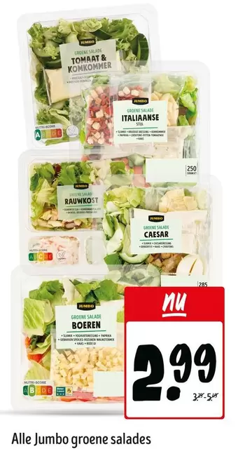 Jumbo -  groene salades