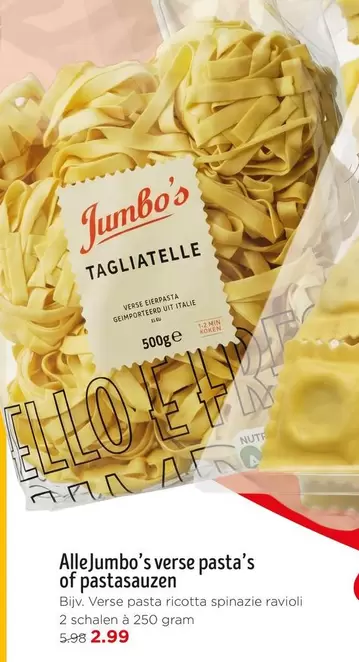 Jumbo - Verse pasta's of pastasauzen
