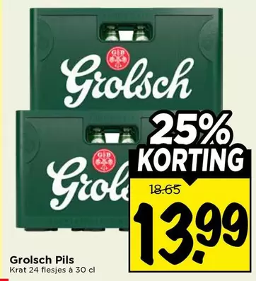 Grolsch - Pils Krat 24 flesjes