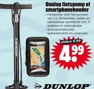 Dunlop - Fiets Pomp of Smartphonehouder